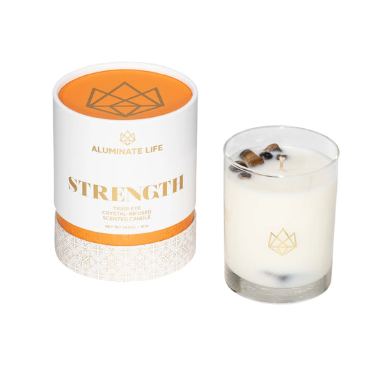STRENGTH | CRYSTAL CANDLE