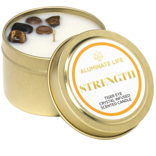 STRENGTH | CRYSTAL CANDLE TIN