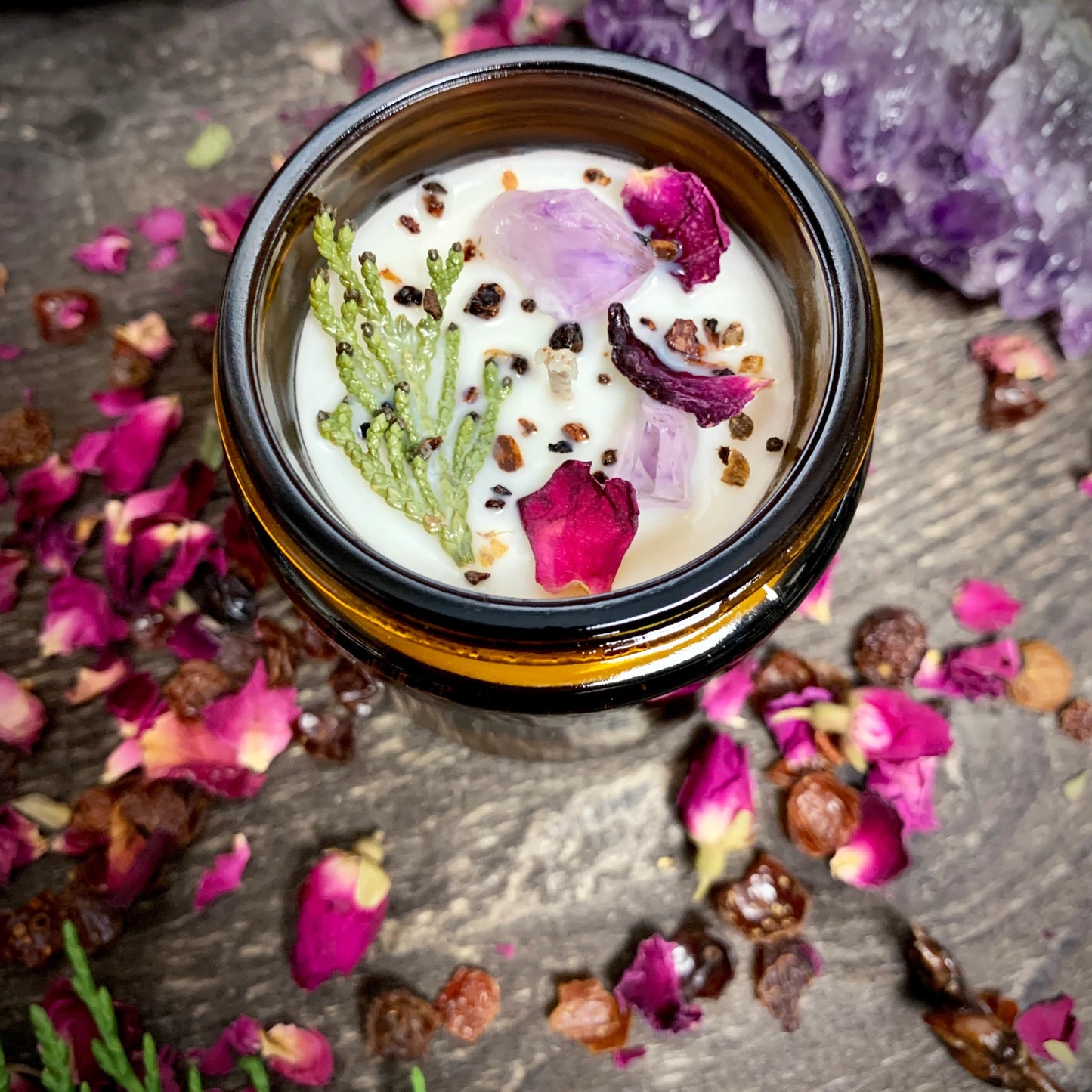 WISE WOMAN | HERB + CRYSTAL INFUSED CANDLE