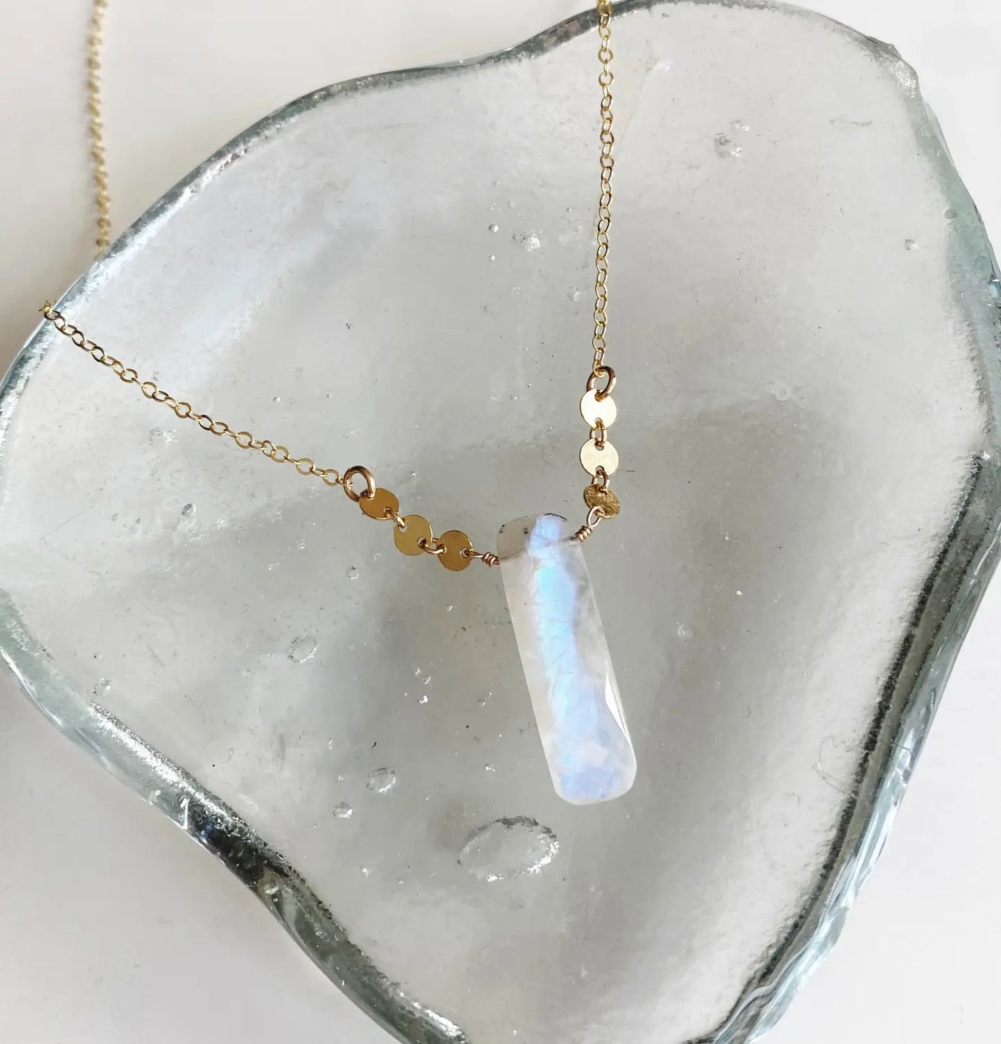 MOONSTONE BAR NECKLACE