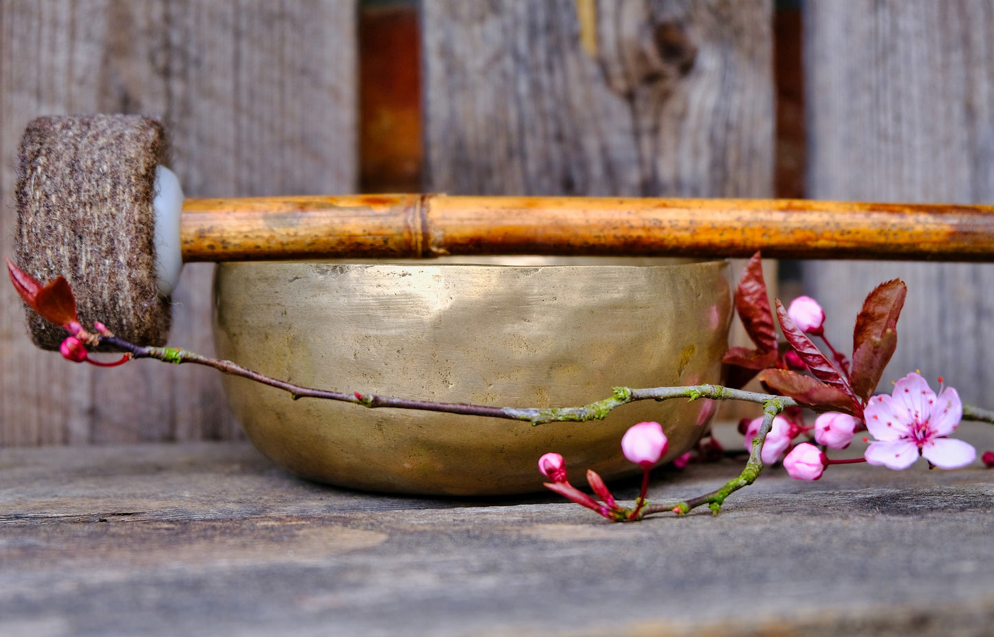 LARGE BRASS SINGING BOWL