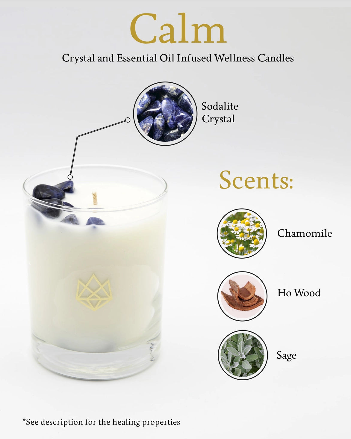 CALM | CRYSTAL CANDLE