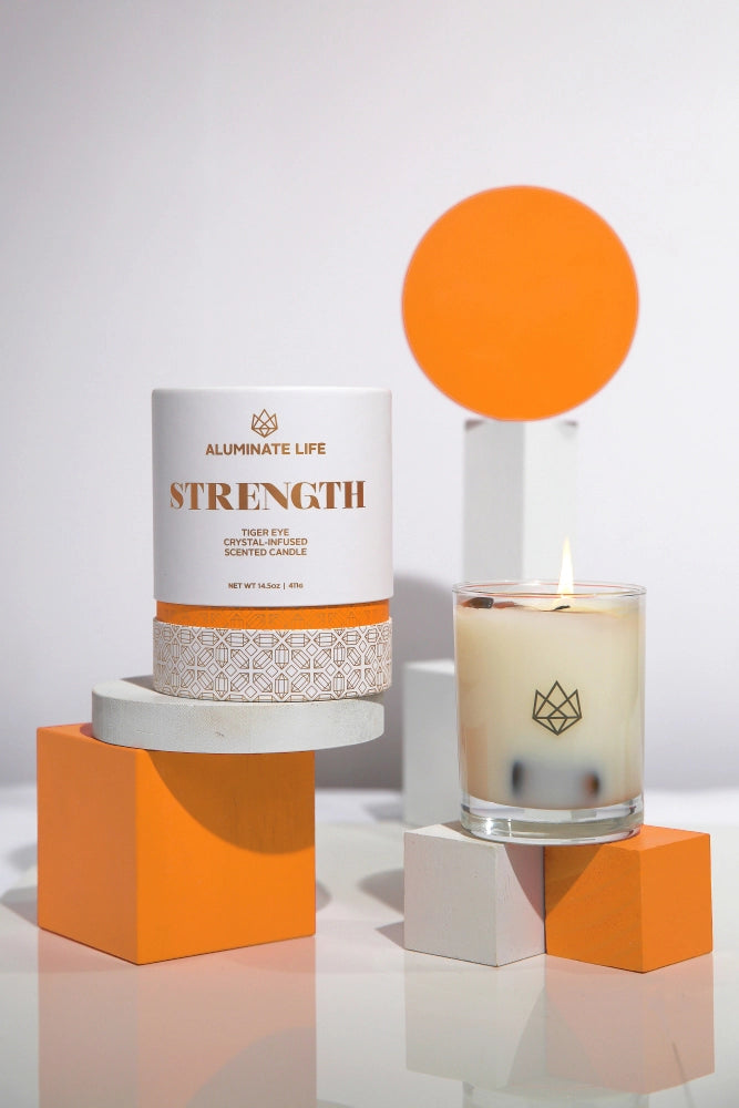 STRENGTH | CRYSTAL CANDLE