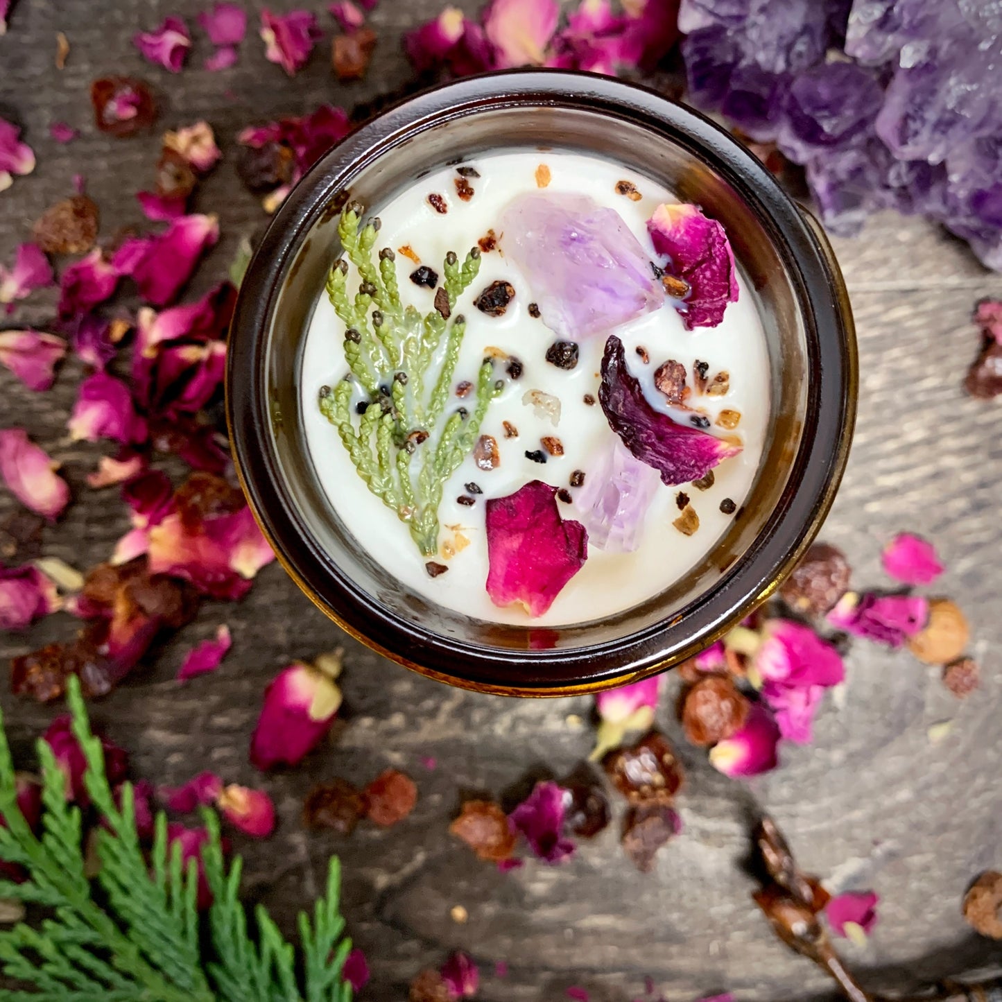 WISE WOMAN | HERB + CRYSTAL INFUSED CANDLE