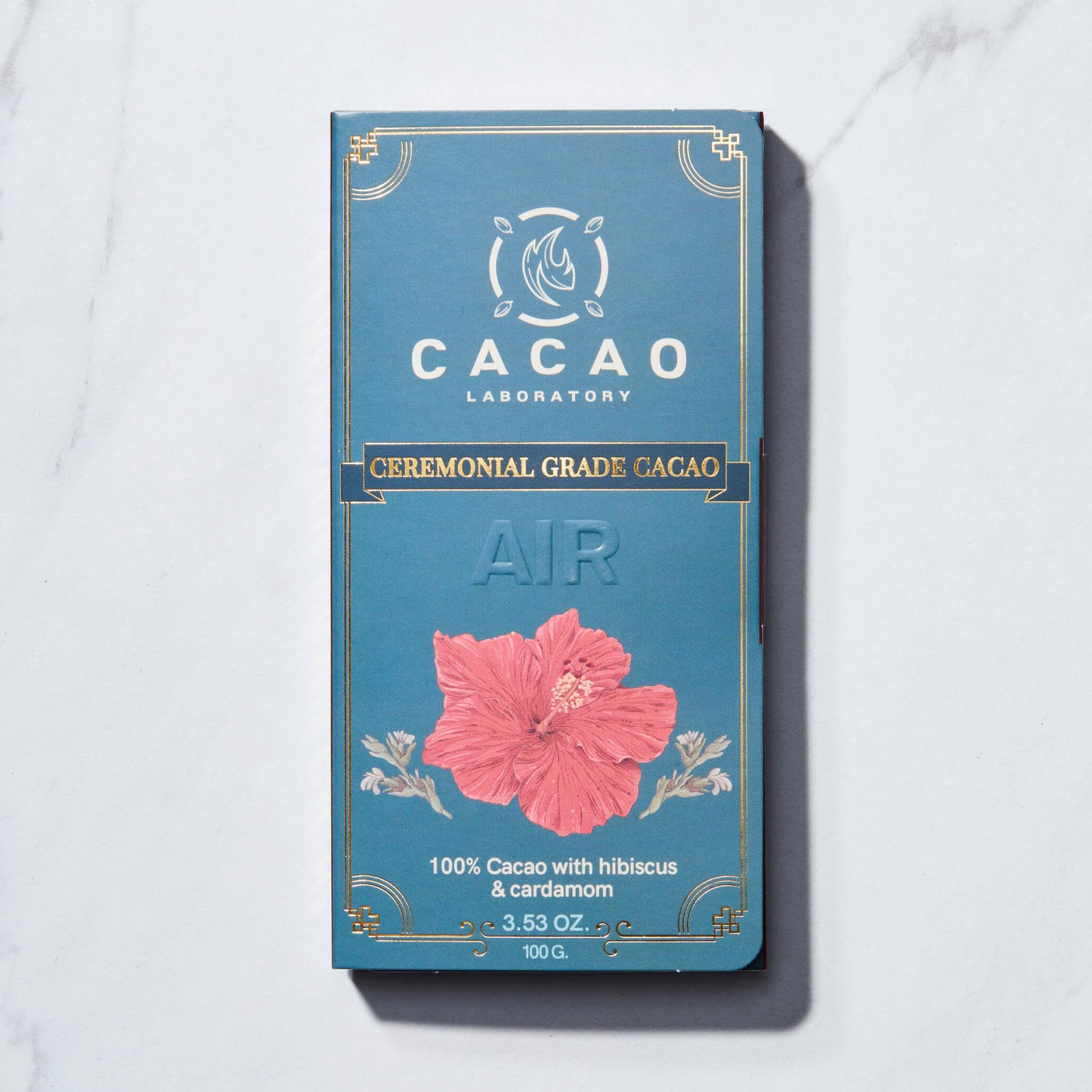 CEREMONIAL CACAO - AIR Element: Invoke Your Compassion with Hibiscus and Cardamom (3.5 oz bar)