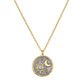 SUN + MOOON AQUAMARINE PENDANT NECKLACE