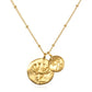 DOUBLE LOTUS PENDANT NECKLACE